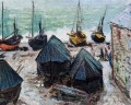 Boote auf dem Strand von Etretat Claude Monet